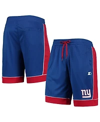 Men's Starter Royal, Red New York Giants Fan Favorite Fashion Shorts
