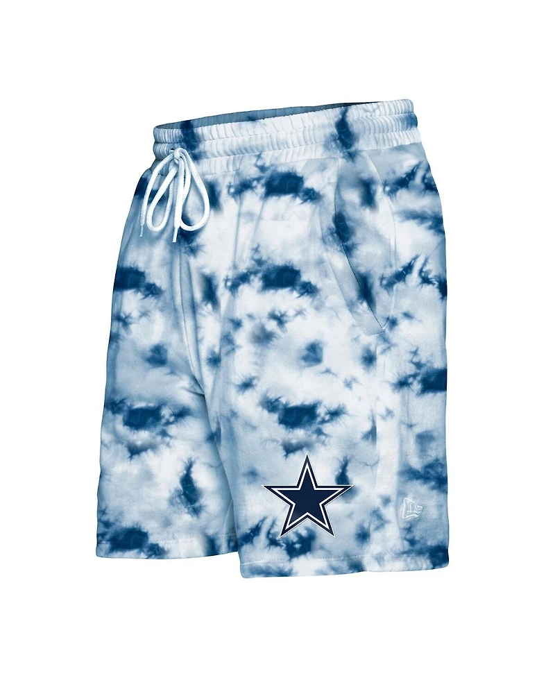 Men's New Era Navy Dallas Cowboys Tie-Dye Shorts