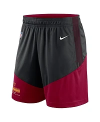 Men's Nike Black, Burgundy Washington Commanders Primary Lockup Performance Shorts
