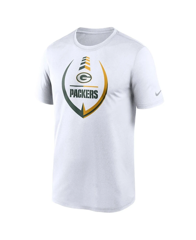 Men's Nike White Green Bay Packers Icon Legend Performance T-shirt