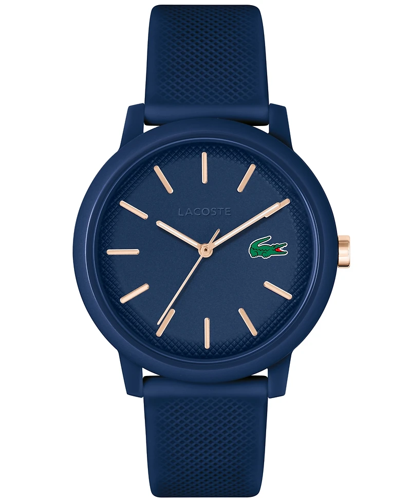 Lacoste Men's L.12.12 Navy Silicone Strap Watch 42mm
