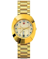 Rado Men's Swiss Original DiaStar Gold-Tone Stainless Steel Bracelet Watch 35mm