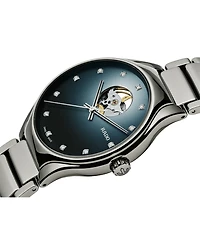 Rado Unisex Swiss Automatic True Secret Diamond (1/8 ct. t.w.) Gray Ceramic Bracelet Watch 40mm