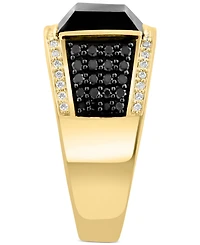 Effy Men's Onyx & Diamond (3/4 ct. t.w.) Ring in 14k Gold