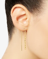 Giani Bernini Chain Link Threader Drop Earrings in 18k Gold-Plated Sterling Silver, Created for Macy's (Also in Sterling Silver)