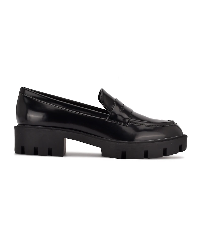 Nine West Women's Maibel Lug Sole Penny Loafers