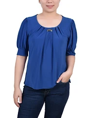 Ny Collection Petite Short Sleeve Balloon Top
