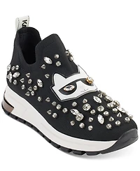 Karl Lagerfeld Paris Women's Malna Embellished Pull-On Sneakers