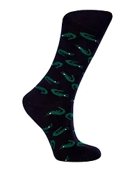 Love Sock Company Women's Alligator W-Cotton Novelty Crew Socks with Seamless Toe Design, Pack of 1