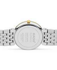 Rado Women's Swiss Florence Classic Diamond Accent Two Tone Stainless Steel Bracelet Watch 38mm
