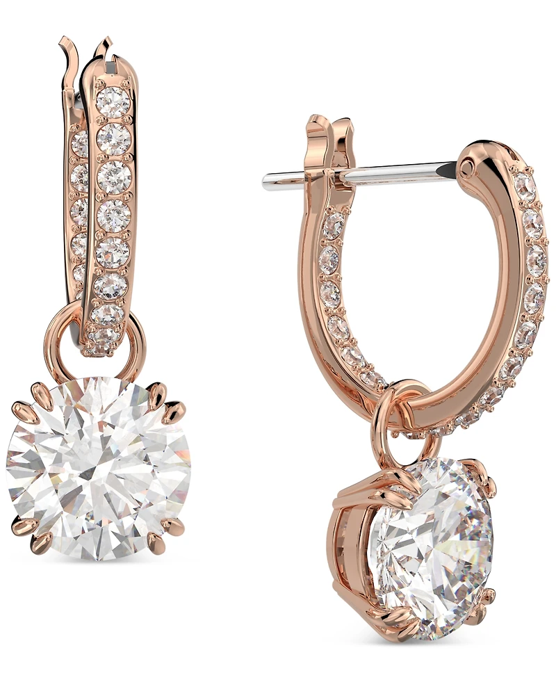 Swarovski Silver-Tone Constella Crystal Drop Earrings
