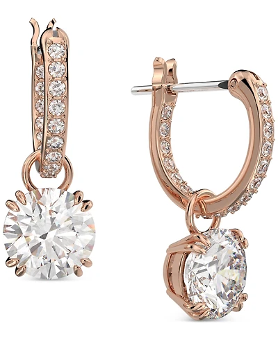 Swarovski Silver-Tone Constella Crystal Drop Earrings