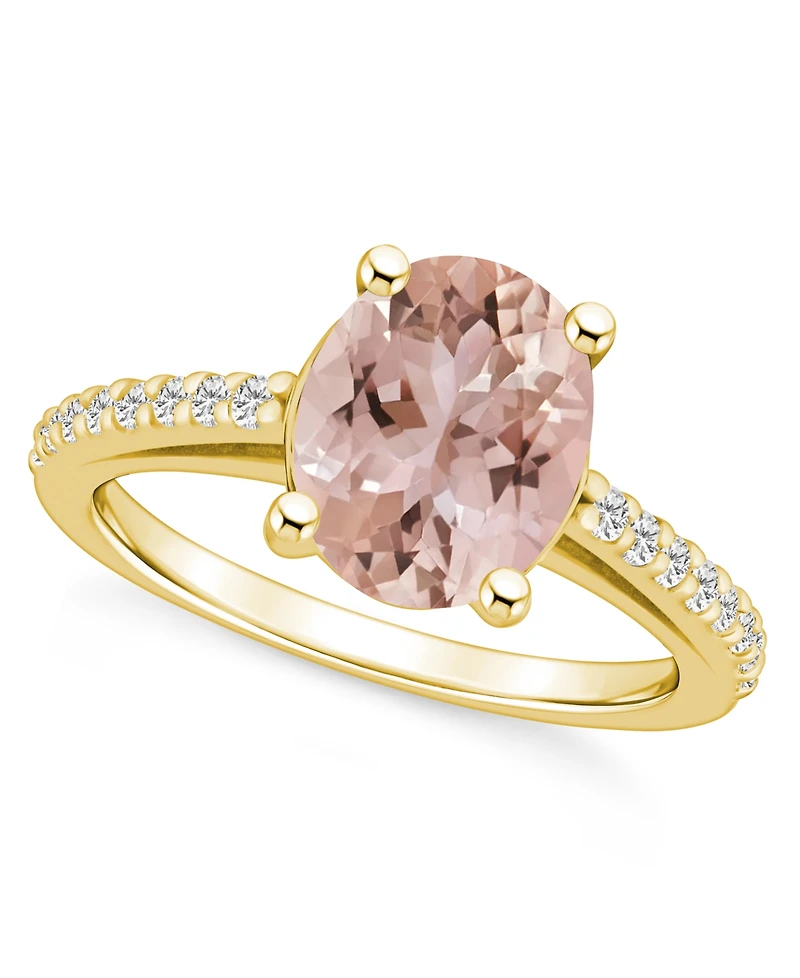 Macy's Morganite (2-1/2 ct. t.w.) and Diamond (1/4 Ring 14K Yellow Gold