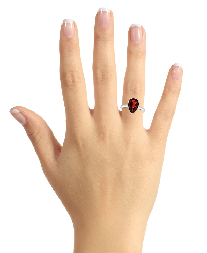Macy's Garnet (3-1/3 ct. t.w.) Ring 14K White Gold