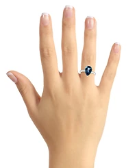 Macy's London Blue Topaz (3-5/8 ct. t.w.) Ring 14K White Gold