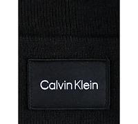 Calvin Klein Men's Woven Logo Patch Beanie