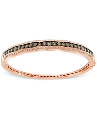 Le Vian Chocolate Diamond (3 ct. t.w.) & Vanilla Diamond (5/8 ct. t.w.) Wavy Bangle Bracelet in 14k Rose Gold