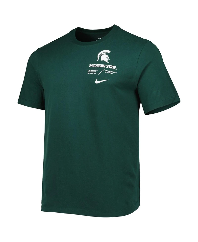 Men's Nike Green Michigan State Spartans Team Practice Performance T-shirt