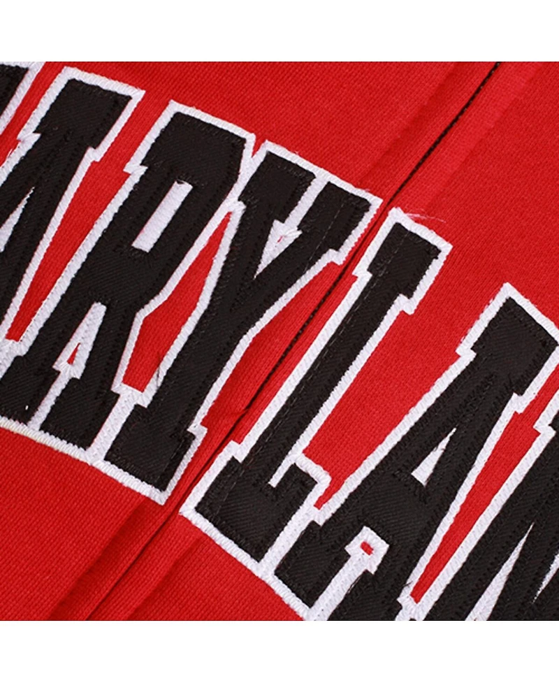 Women's Colosseum Red Maryland Terrapins Arched Name Full-Zip Hoodie