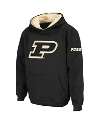 Big Boys Stadium Athletic Black Purdue Boilermakers Logo Pullover Hoodie