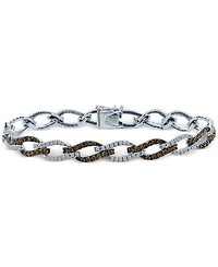 Le Vian Chocolate Diamond (1-3/4 ct. t.w.) & Vanilla Diamond (3/4 ct. t.w.) Open Link Bracelet in 14k White Gold