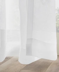 Amina Open Weave Indoor/Outdoor Sheer Tab Top Curtain Panel