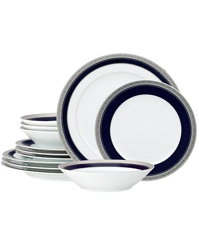 Noritake Crestwood Cobalt 12 Piece Set, Service For 4