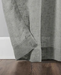 Burlap Weave Linen Blend Tab Top Curtain