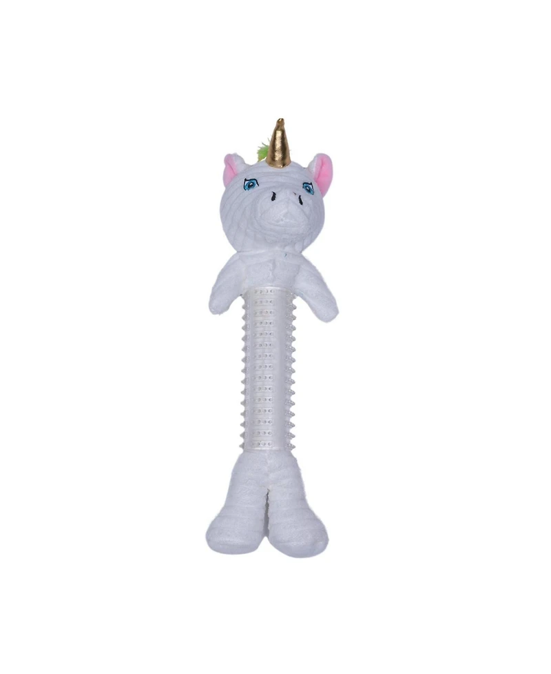 Innovative Plush and Thermoplastic Rubber Unicorn Corduroy Dog Toy