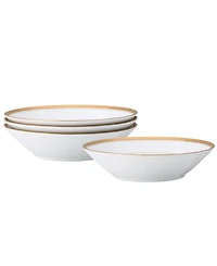 Noritake Charlotta Platinum 4 Piece 7.5" Soup Bowls Set, 12 oz, Service for
