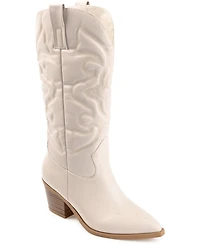 Journee Collection Women's Chantry Mid Shaft Western Boots