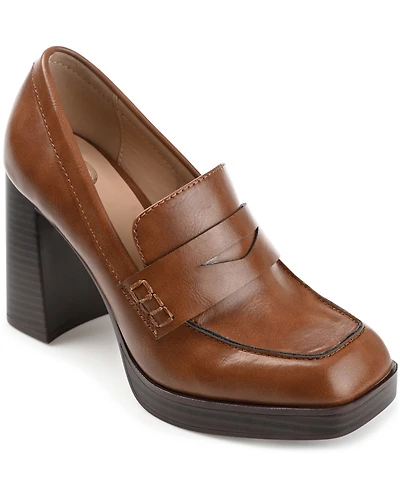 Journee Collection Women's Ezzey Block Heel Loafers