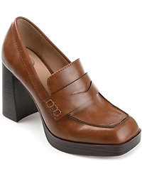Journee Collection Women's Ezzey Block Heel Loafers