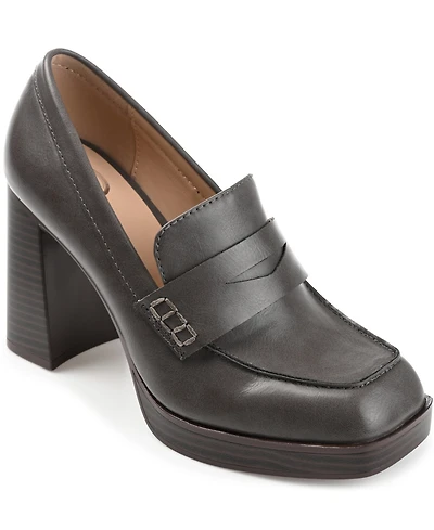 Journee Collection Women's Ezzey Block Heel Loafers