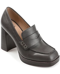 Journee Collection Women's Ezzey Block Heel Loafers
