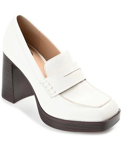 Journee Collection Women's Ezzey Block Heel Loafers