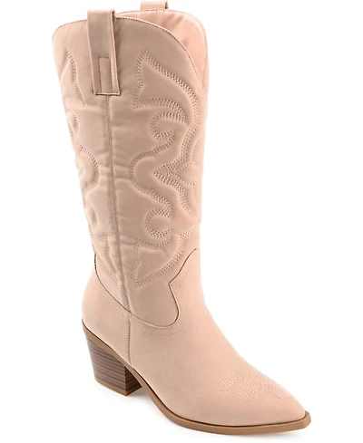 Journee Collection Women's Chantry Mid Shaft Western Boots