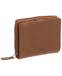 Mancini Women's Pebbled Collection Rfid Secure Mini Clutch Wallet