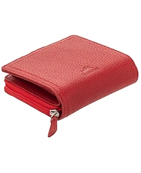 Mancini Women's Pebbled Collection Rfid Secure Mini Clutch Wallet