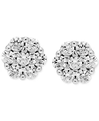 Diamond Cluster Stud Earrings (5/8 ct. t.w.) in 14k White Gold