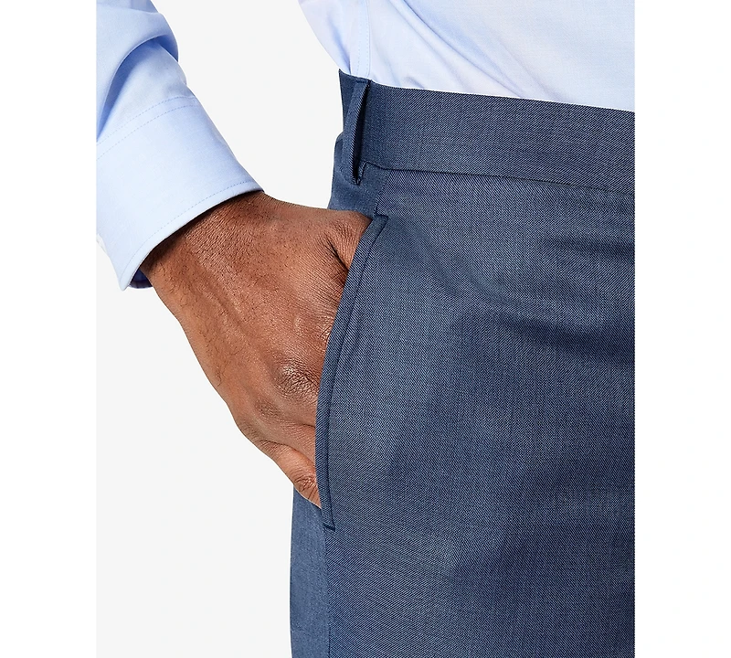 Calvin Klein Men's Solid Classic-Fit Suit Pants