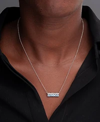 Amethyst (3/4 ct. t.w.) & Diamond (1/10 Bar 17" Pendant Necklace Sterling Silver (Also Lab-grown White Sapphire, Pink Sapphi
