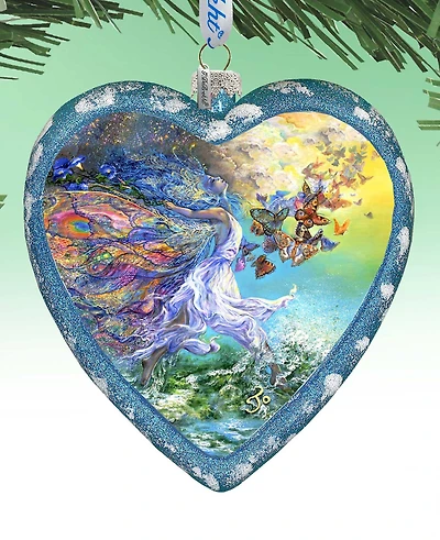 G.DeBrekht Butterfly Fairy Heart Holiday Ornament