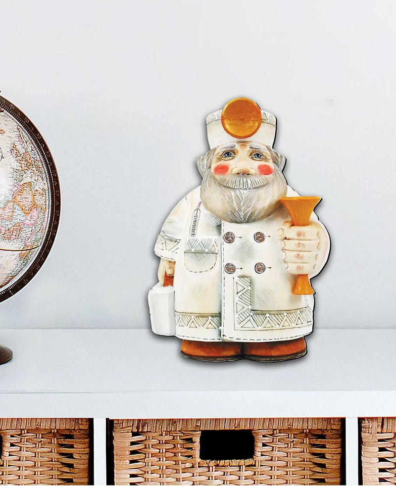Designocracy Doctor Santa Wooden Decor