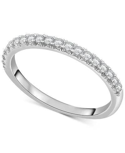 Diamond Half Circle Wedding Band (1/4 ct. t.w.) Platinum