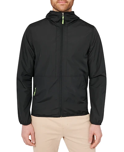 Society of Threads Men's Slim-Fit Solid Windbreaker
