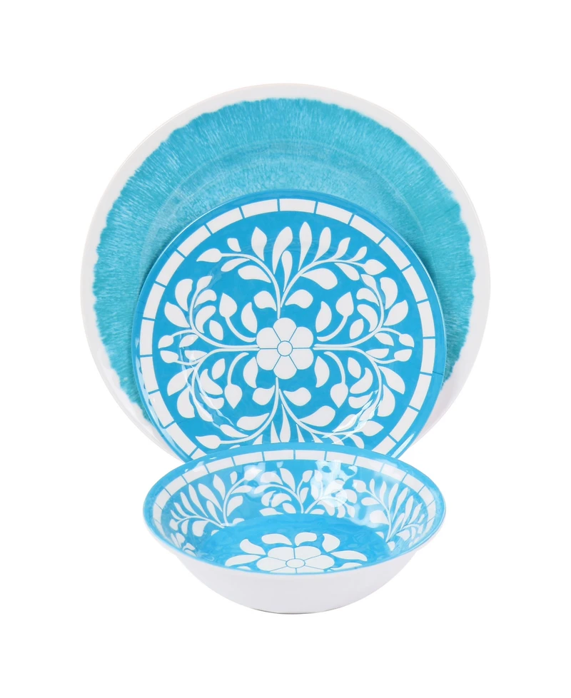 Elama Rebecca Melamine 12 Pc. Dinnerware Set, Service for 4