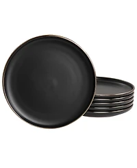 Elama Mateo Gold-Tone Salad Plates, Set of 6