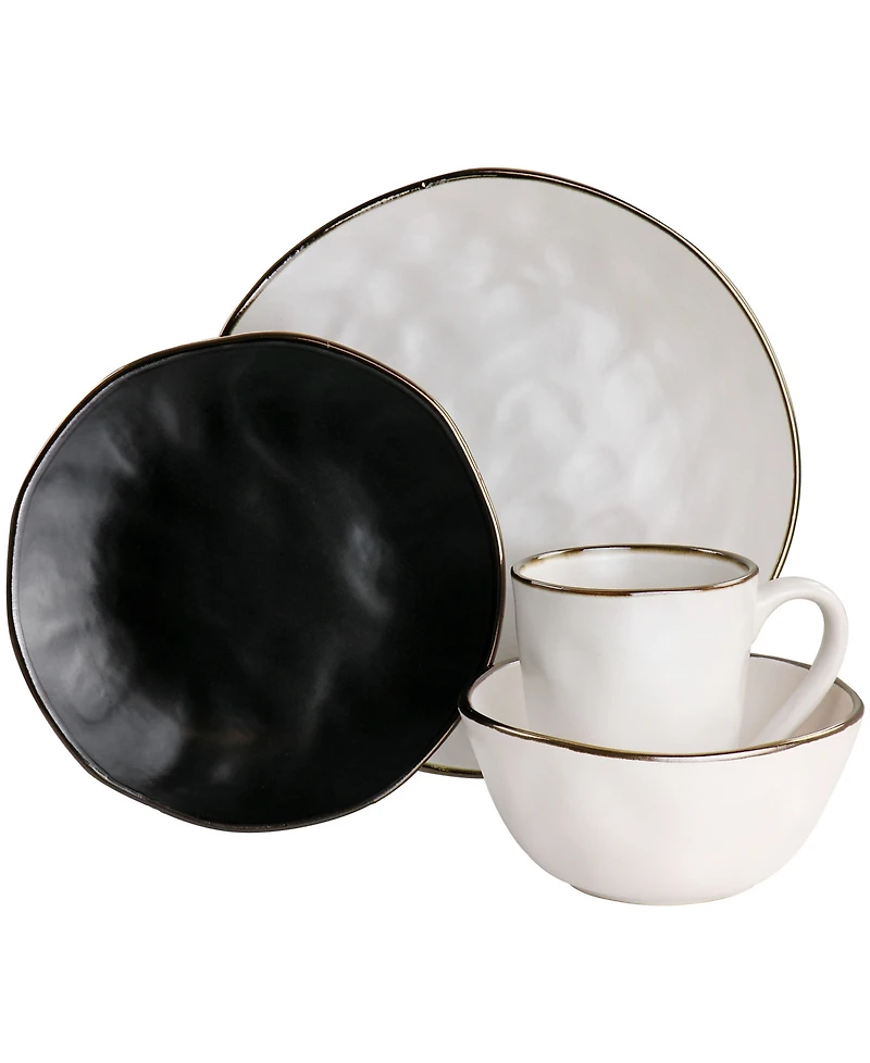 Elama Andres 16 Pc. Stoneware Dinnerware Set, Service for 4