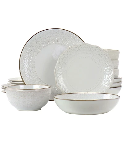 Elama Josefina 16 Pc. Dinnerware Set, Service for 4